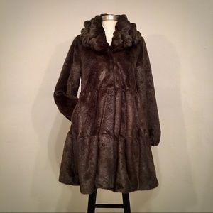 Faux Fur Dress Coat